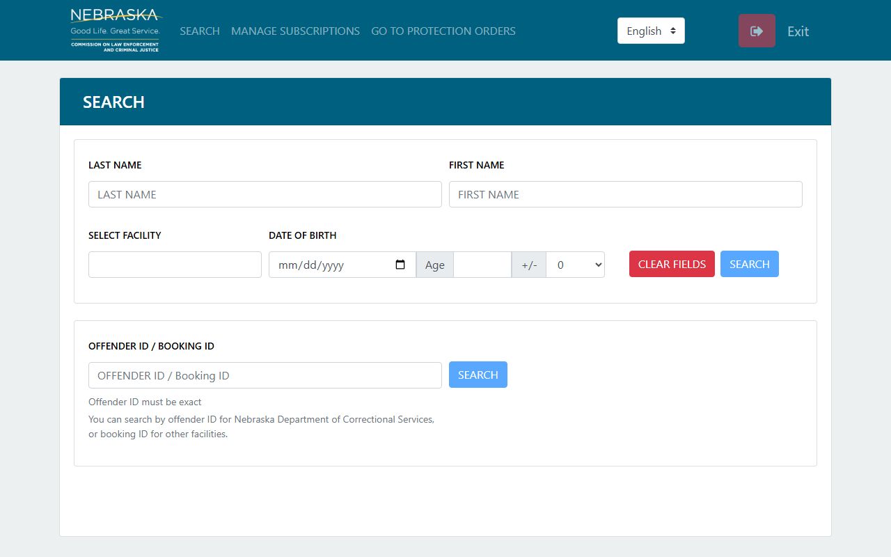 Nebraska victim alert portal for Phelps County inmate custody notifications