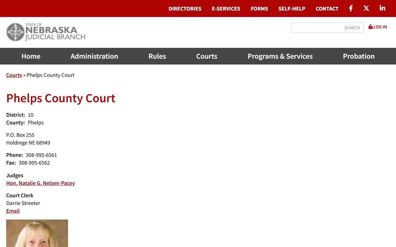 Phelps County court records after arrest contact page